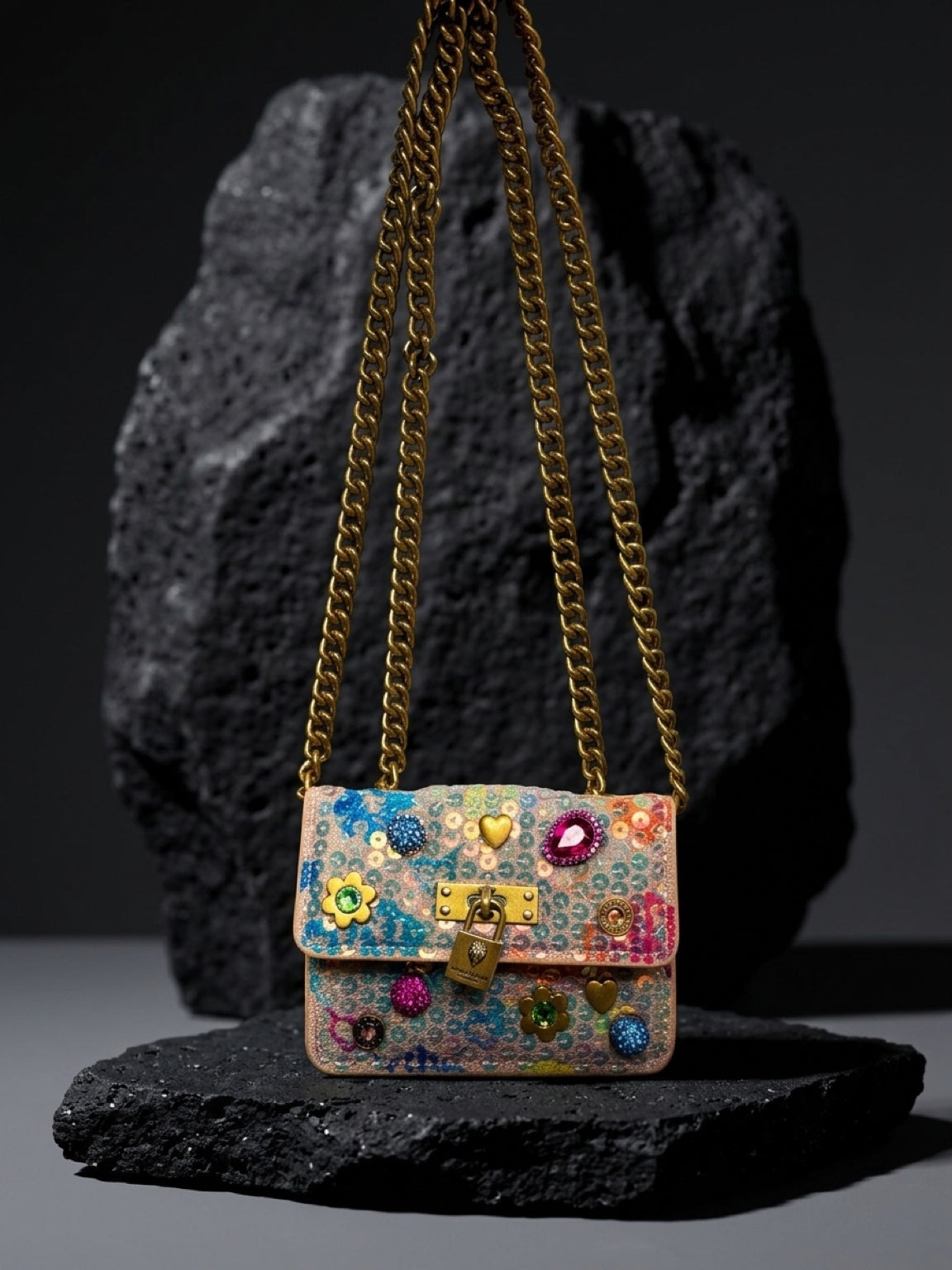 Kurt Geiger Mini Kensington Crossbody, Multicolor