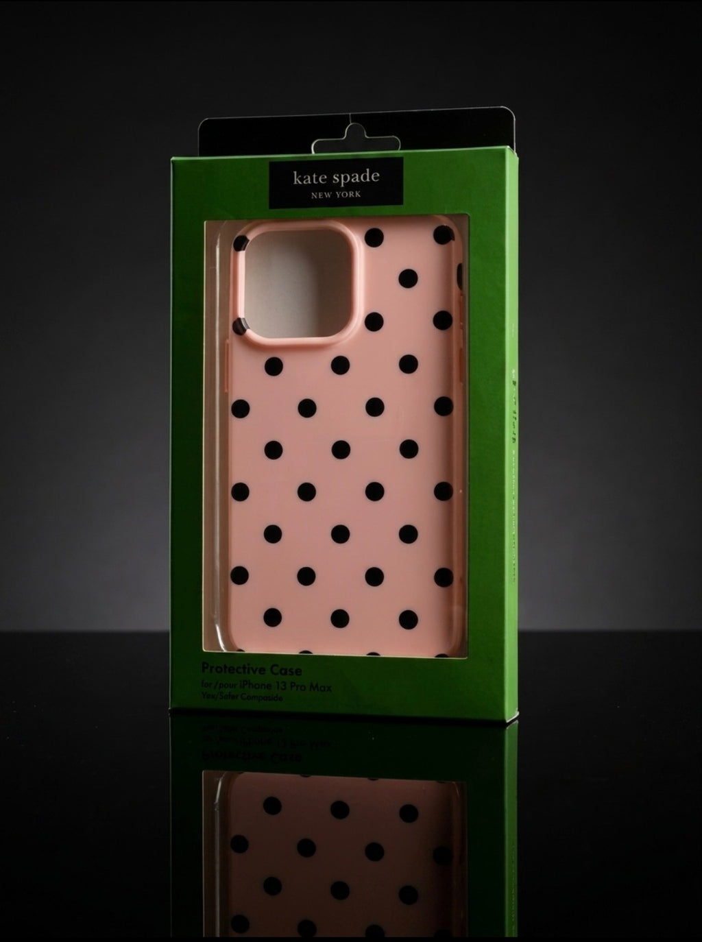 Kate Spade New York Protective Case for iPhone 15 Pro Max - Pink Polka Dot