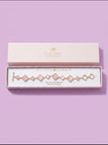 Pink & White Clover Charm Bracelet