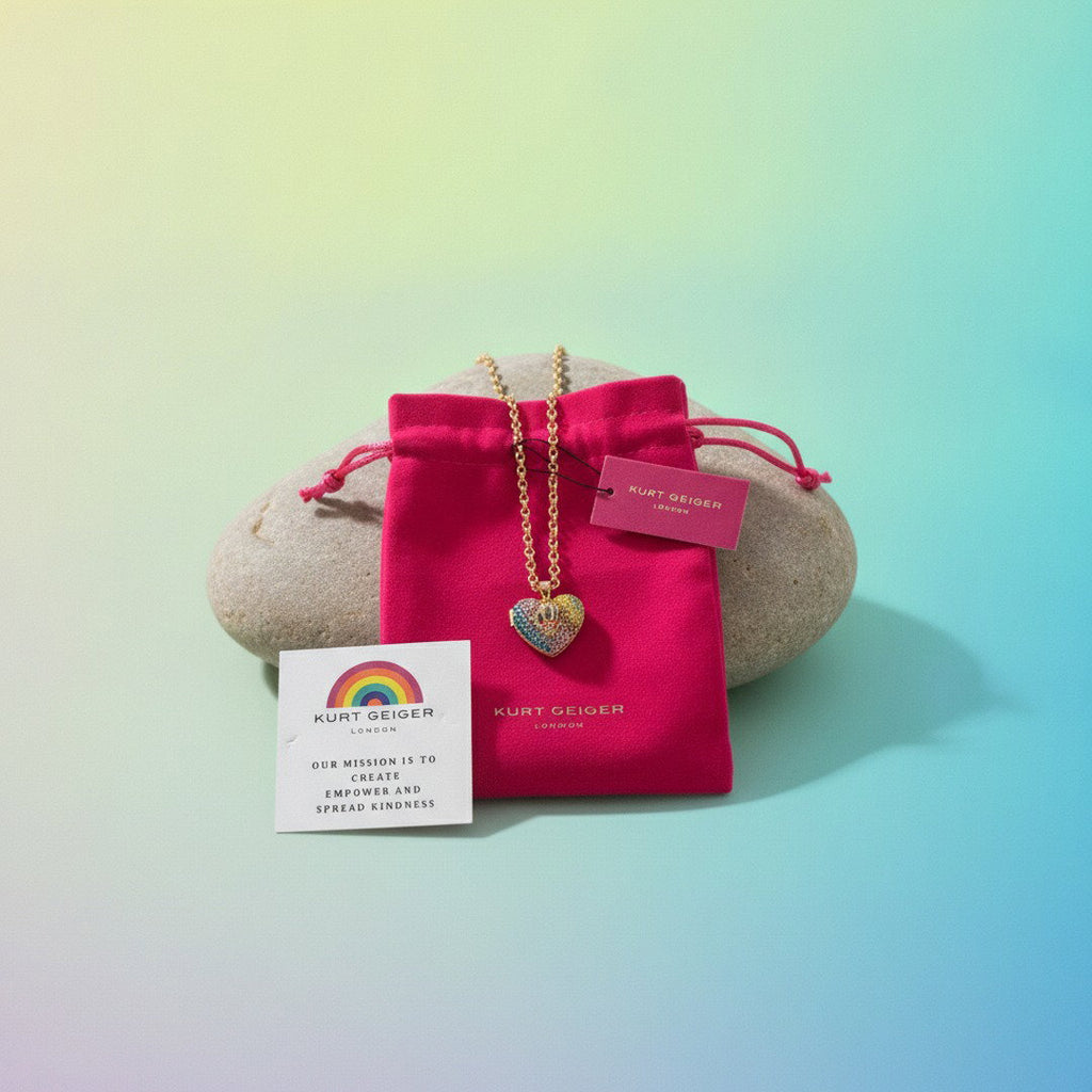 Kurt Geiger Rainbow Heart Locket Necklace